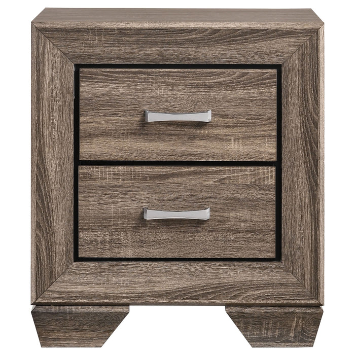 Kauffman 2-drawer Nightstand Washed Taupe - Walo Furniture 