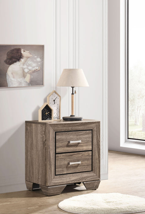 Kauffman 2-drawer Nightstand Washed Taupe - Walo Furniture 