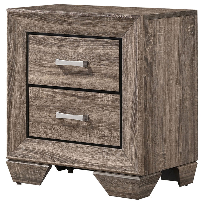 Kauffman 2-drawer Nightstand Washed Taupe - Walo Furniture 