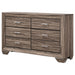 Kauffman 6-drawer Dresser Washed Taupe - Walo Furniture 