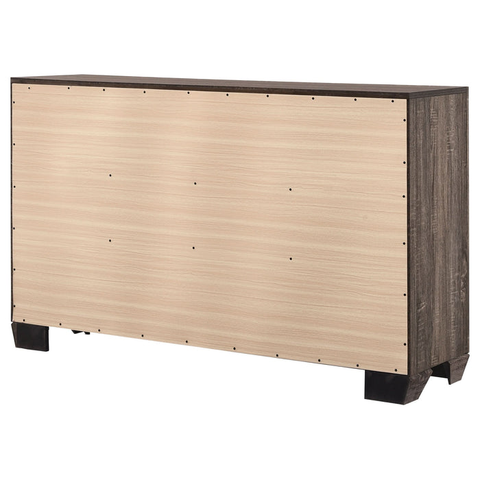 Kauffman 6-drawer Dresser Washed Taupe - Walo Furniture 