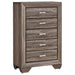 Kauffman 5-drawer Bedroom Chest Washed Taupe - Walo Furniture 