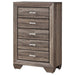 Kauffman 5-drawer Bedroom Chest Washed Taupe - Walo Furniture 