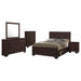 Kauffman 5-piece Eastern King Bedroom Set Dark Cocoa - Walo Furniture 