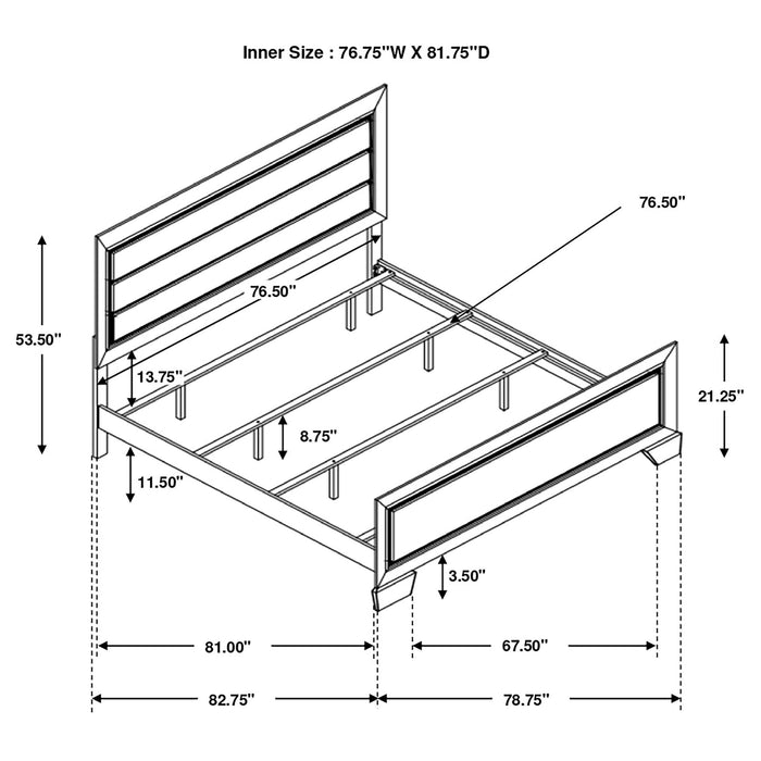 Kauffman Wood Eastern King Panel Bed Dark Cocoa - Walo Furniture 