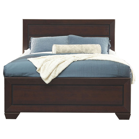 Kauffman Wood California King Panel Bed Dark Cocoa - Walo Furniture 