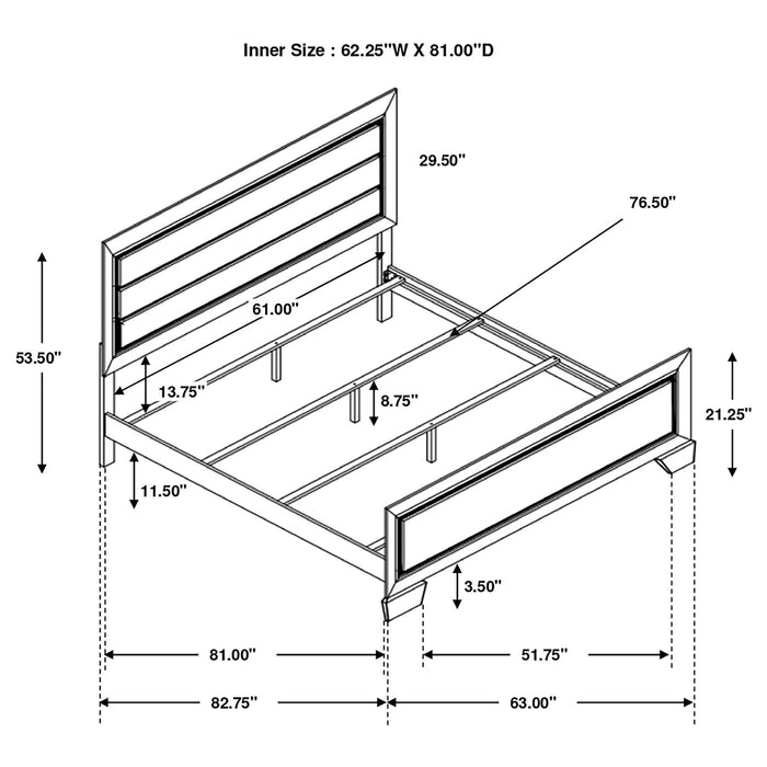 Kauffman Wood Queen Panel Bed Dark Cocoa - Walo Furniture 