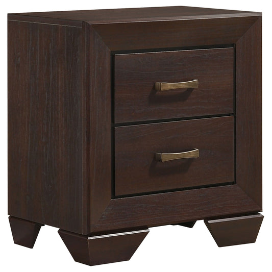 Kauffman 2-drawer Nightstand Dark Cocoa - Walo Furniture 