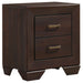 Kauffman 2-drawer Nightstand Dark Cocoa - Walo Furniture 