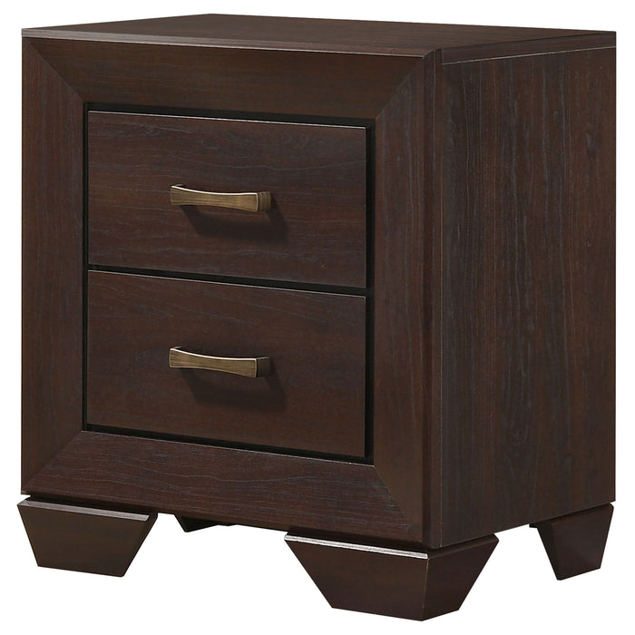 Kauffman 2-drawer Nightstand Dark Cocoa - Walo Furniture 