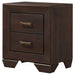 Kauffman 2-drawer Nightstand Dark Cocoa - Walo Furniture 