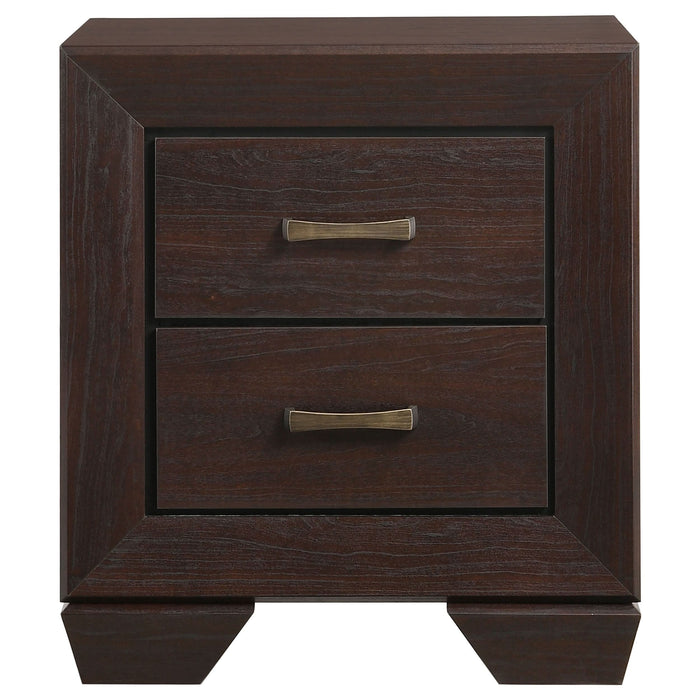 Kauffman 2-drawer Nightstand Dark Cocoa - Walo Furniture 