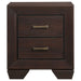 Kauffman 2-drawer Nightstand Dark Cocoa - Walo Furniture 