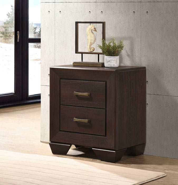 Kauffman 2-drawer Nightstand Dark Cocoa - Walo Furniture 