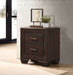 Kauffman 2-drawer Nightstand Dark Cocoa - Walo Furniture 