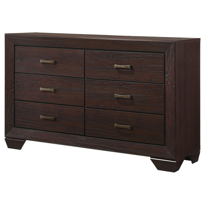 Kauffman 6-drawer Dresser Dark Cocoa - Walo Furniture 