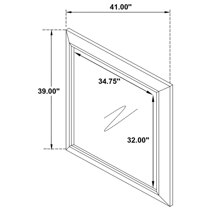 Kauffman Dresser Mirror Dark Cocoa - Walo Furniture 