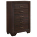 Kauffman 5-drawer Bedroom Chest Dark Cocoa - Walo Furniture 