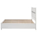 Miranda 51-inch Wood Full Storage Panel Bed White - Walo Furniture 