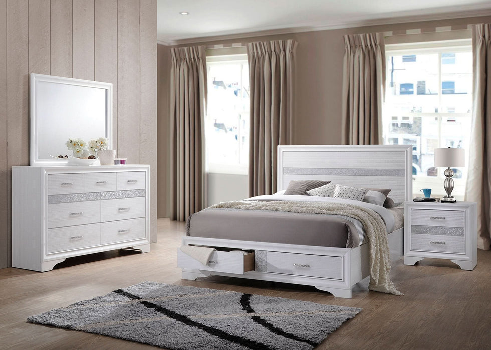 Miranda 4-piece California King Bedroom Set White - Walo Furniture 