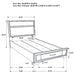 Miranda 51-inch Wood Twin Storage Panel Bed White - Walo Furniture 