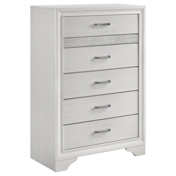 Miranda 5-drawer Bedroom Chest White - Walo Furniture 