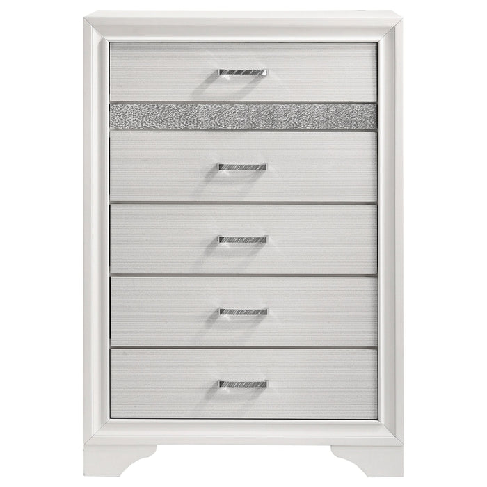 Miranda 5-drawer Bedroom Chest White - Walo Furniture 