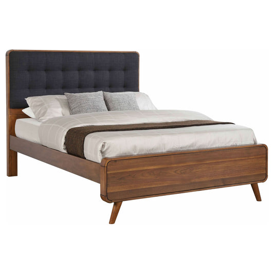 Robyn Wood Eastern King Platform Bed Dark Walnut - Walo Furniture 