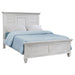 Franco Wood Eastern King Panel Bed Distressed White - Walo Furniture 