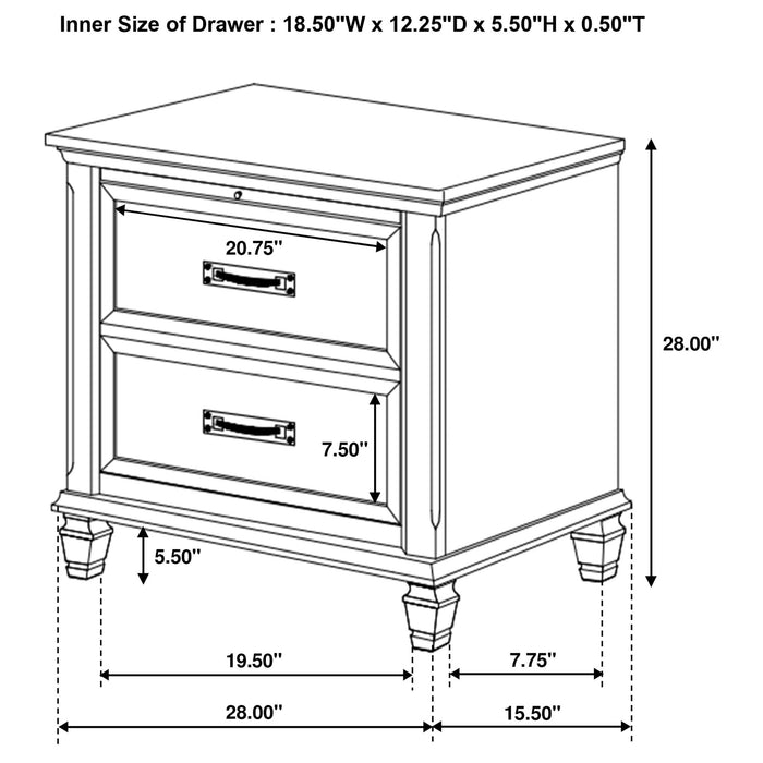 Franco 4-piece Queen Bedroom Set Distressed White - Walo Furniture 