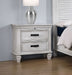 Franco 2-drawer Nightstand Distressed White - Walo Furniture 