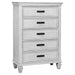 Franco 5-drawer Bedroom Chest Distressed White - Walo Furniture 