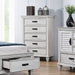 Franco 5-drawer Bedroom Chest Distressed White - Walo Furniture 