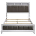 Barzini Wood Eastern King Panel Bed White - Walo Furniture 