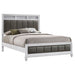 Barzini Wood California King Panel Bed White - Walo Furniture 