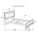 Barzini Wood Queen Panel Bed White - Walo Furniture 