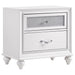 Barzini 2-drawer Nightstand White - Walo Furniture 