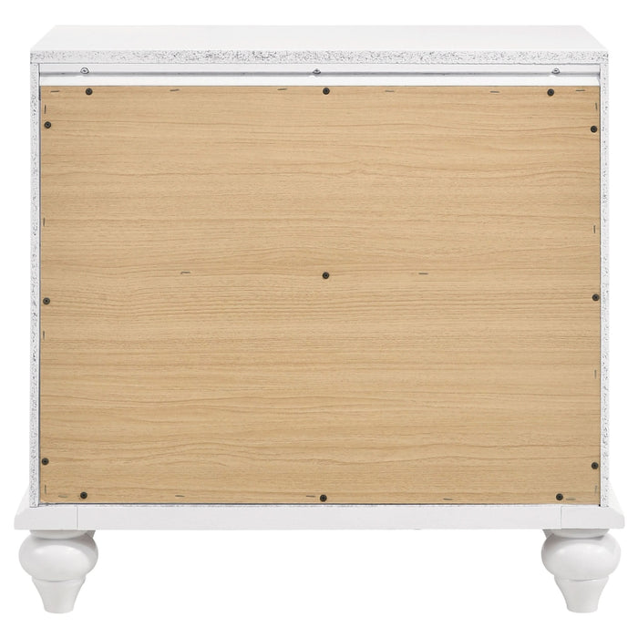 Barzini 2-drawer Nightstand White - Walo Furniture 