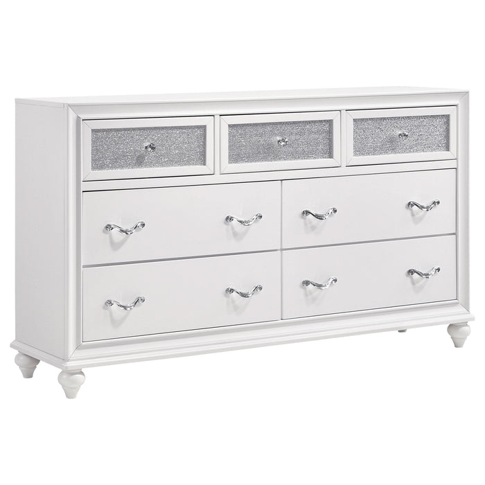 Barzini 7-drawer Dresser White - Walo Furniture 