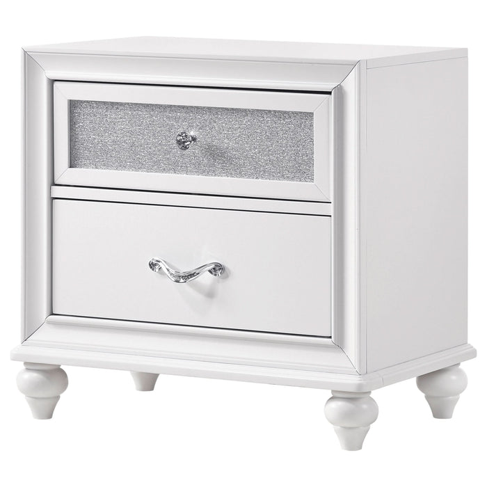 Barzini 2-drawer Nightstand White - Walo Furniture 