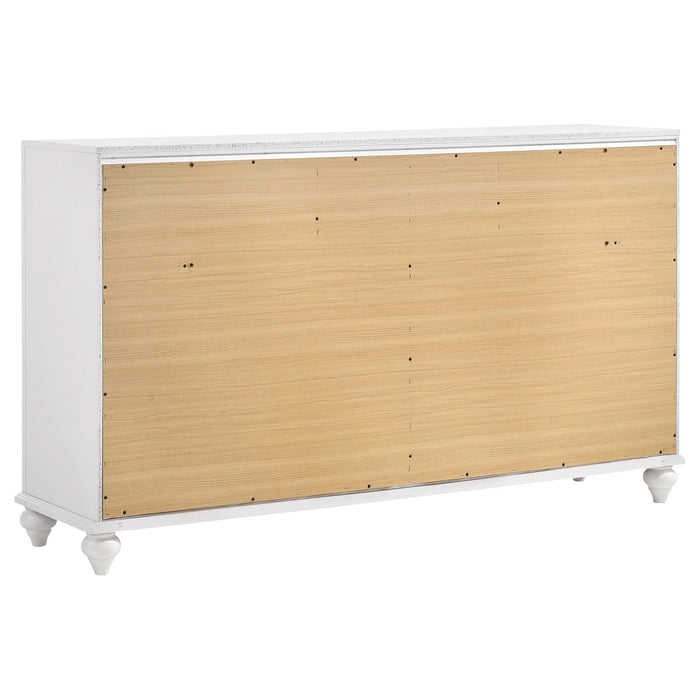 Barzini 7-drawer Dresser White - Walo Furniture 