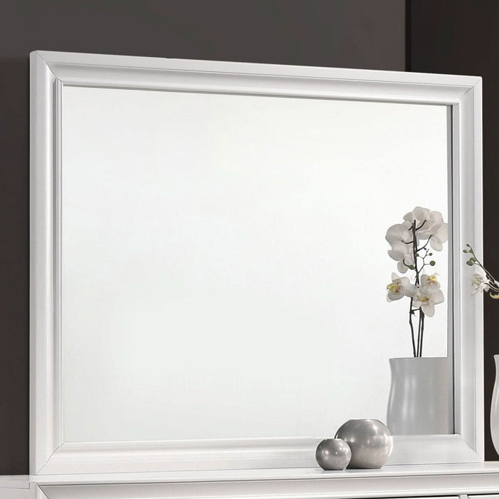 Barzini Dresser Mirror White - Walo Furniture 