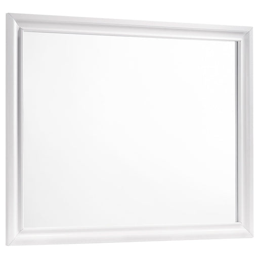 Barzini Dresser Mirror White - Walo Furniture 