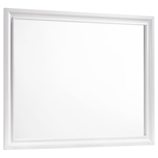 Barzini Dresser Mirror White - Walo Furniture 