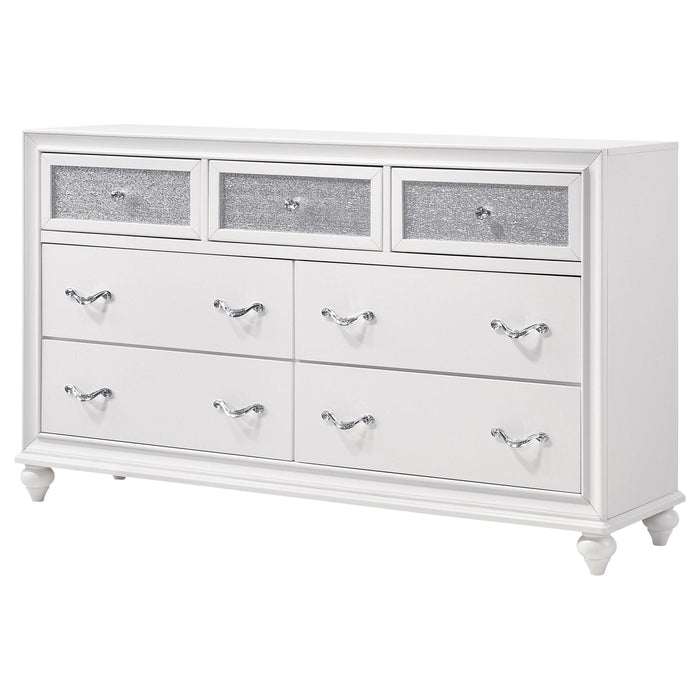 Barzini 7-drawer Dresser White - Walo Furniture 