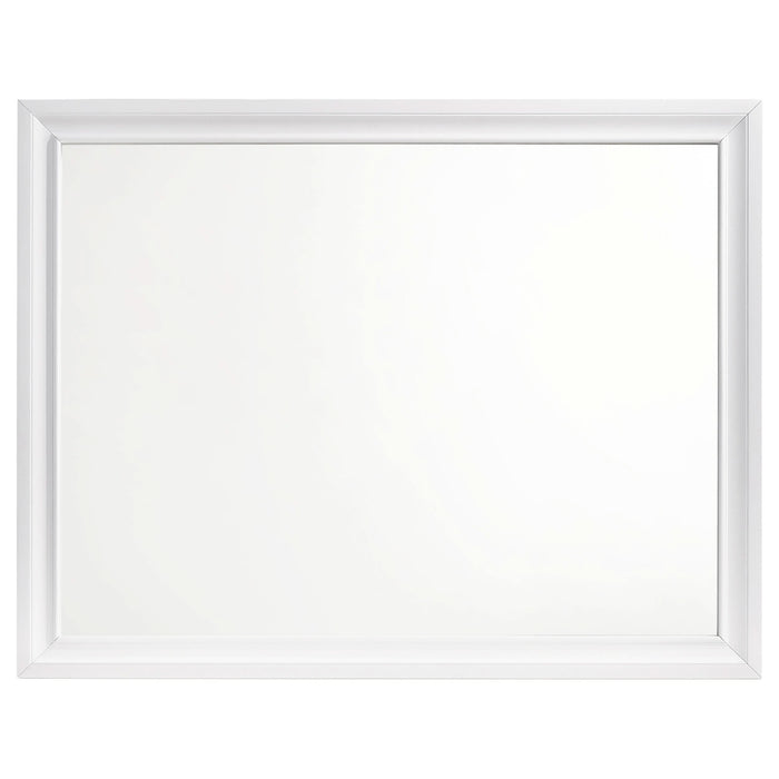 Barzini Dresser Mirror White - Walo Furniture 