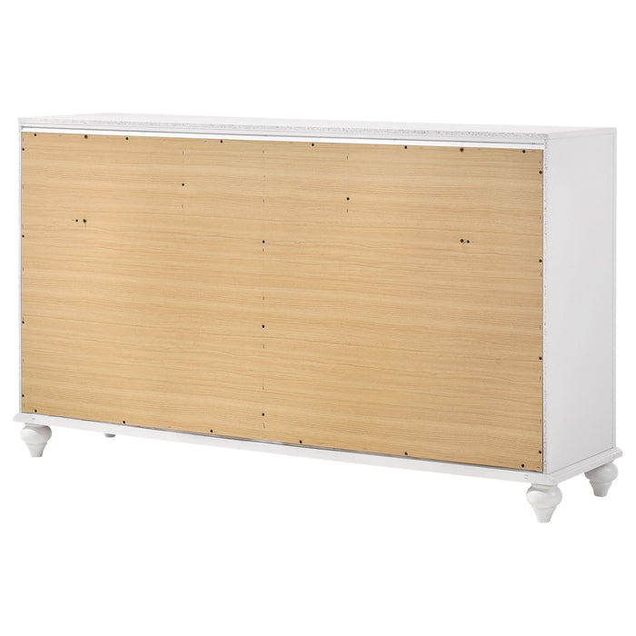 Barzini 7-drawer Dresser White - Walo Furniture 