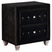 Deanna Upholstered 2-drawer Nightstand Black - Walo Furniture 