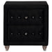 Deanna Upholstered 2-drawer Nightstand Black - Walo Furniture 