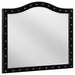 Deanna Upholstered Dresser Mirror Black - Walo Furniture 